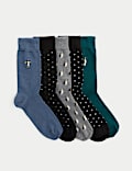 5pk Cool & Fresh™ Penguin Cotton Rich Socks