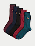 5pk Cool & Fresh™ Stag Cotton Rich Socks
