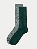 2pk Cotton Rich Boot Socks