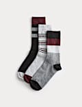 3pk Cotton Rich Striped Boot Socks
