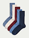5pk Cotton Rich Ribbed Socks