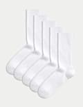 5pk Cotton Rich Ribbed Socks