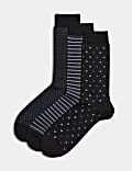 3pk Egyptian Cotton Rich Socks