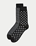 2pk Assorted Modal Pima Cotton Socks