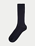 Cashmere Rich Ribbed Socks