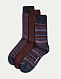 3pk Assorted Modal Pima Cotton Socks