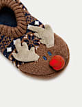Chaussettes d’intérieur à motif renne