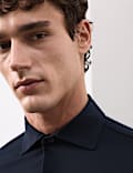 Tailored Fit Cotton Blend Pique Jersey Shirt