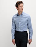 Slim Fit Ultimate Non Iron Pure Cotton Textured Shirt