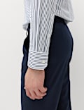 Camisa Ultimate de corte est&aacute;ndar sin planchado de punto Jersey a rayas