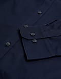 Camisa de corte estándar de algodón sin planchado