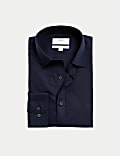 Camisa de corte estándar de algodón sin planchado