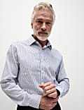Ultimate Regular Fit bügelfreies Hemd aus Baumwolle mit Streifenmuster 