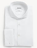 Tailored Fit Pure Cotton Shirt With Double Cuff