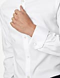 Slim Fit Pure Cotton Double Cuff Shirt