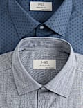 2 Pack Regular Fit Easy Iron Printed Shirts