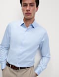 Slim Fit Pure Easy Iron Cotton with Stretch Shirt
