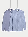 2pk Regular Fit Easy Iron Check Shirts