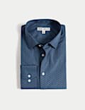 Regular Fit Cotton Blend Printed Shirt