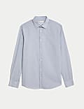 Regular Fit Pure Cotton Textured Shirt