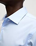 Skinny Fit Easy Iron Cotton Blend Shirt