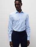 Skinny Fit Easy Iron Cotton Blend Shirt