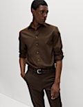 Regular Fit Easy Iron Cotton Blend Shirt