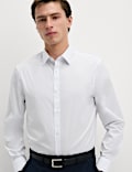 Regular Fit Easy Iron Cotton Blend Shirt