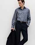 Regular Fit Easy Iron Cotton Blend Shirt