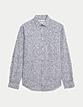 Regular Fit Easy Iron Pure Cotton Print Shirt