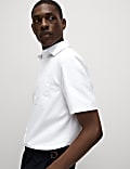 Regular Fit Cotton Blend Short Sleeve Shirt