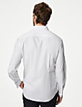Slim Fit Cotton Blend Double Cuff Shirt