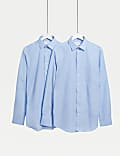 2pk Slim Fit Easy Iron Cotton Blend Shirts