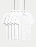 5pk Slim Fit Easy Iron Short Sleeve Shirts