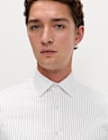 Regular Fit Pure Cotton Striped Luxury Shirt