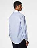 Tailored Fit Luxury Cotton Double Cuff Striped Shirt