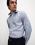 Regular Fit Luxury Pure Cotton Textured Shirt