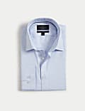 Slim Fit Luxury Pure Cotton Textured Shirt