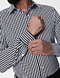 Slim Fit Luxury Cotton Bold Stripe Shirt