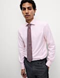 Slim Fit Luxury Cotton Double Cuff Twill Shirt