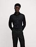Slim Fit Luxury Cotton Double Cuff Twill Shirt
