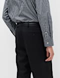 Kemeja Motif Garis Katun Murni Regular Fit