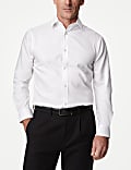 Camisa estampada de corte ajustado 100% algodón sin planchado