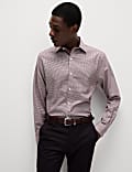 Regular Fit Non Iron Pure Cotton Houndstooth Shirt