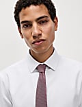 Regular Fit Easy Iron Cotton Blend Shirt & Tie