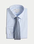 Slim Fit Easy Iron Shirt and Tie