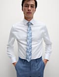 4pc Slim Fit Easy Iron Shirt and Tie Set