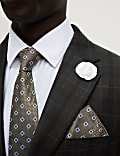 Ensemble 4 pièces avec chemise coupe cintrée et cravate, repassage facile