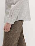 Regular Fit Pure Cotton Textured Shirt