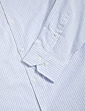 Chemise coupe standard 100&nbsp;% coton à rayures, repassage facile